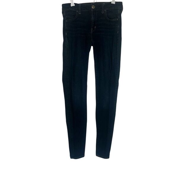 American Eagle Dark Wash Mid Rise Super Stretch Denim Jegging Ladies Size 4 - Picture 3 of 12